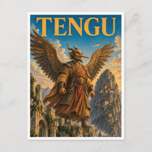 Cartão Postal Tengu, Monstro de Fantasia Gótica