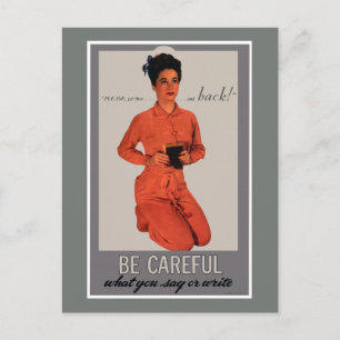 Cartão Postal Tenha cuidado com o que você diz e escreve