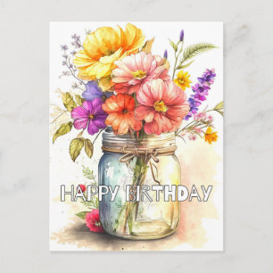Cartão Postal Tenha Um Aniversário Muito Feliz