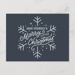 Cartão Postal Tenha um Natal Feliz - Floco de neve