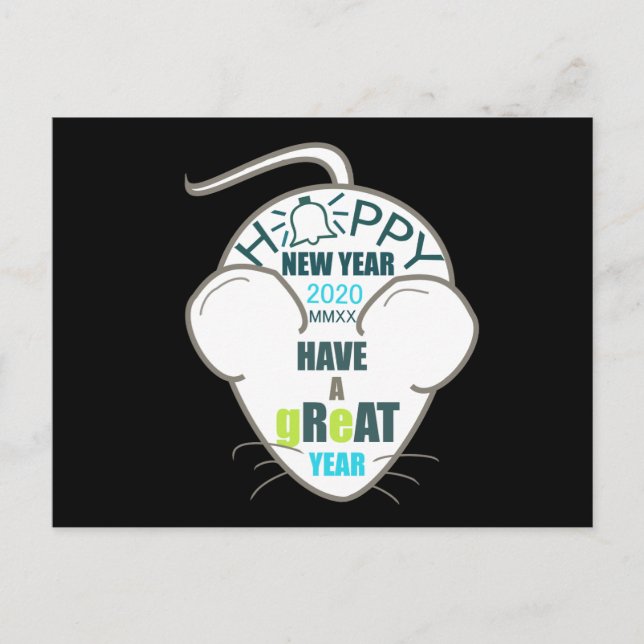 Cartão Postal Tenham excelente ano 2020 (Frente)