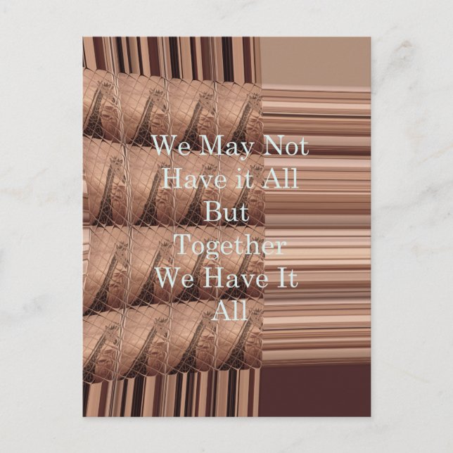 Cartão Postal Tenham todas as Giraffe Safari Hakuna Matata tão t (Frente)