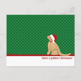 Cartão Postal Tenham um Cartão-Postal Verde de Natal Ouro
