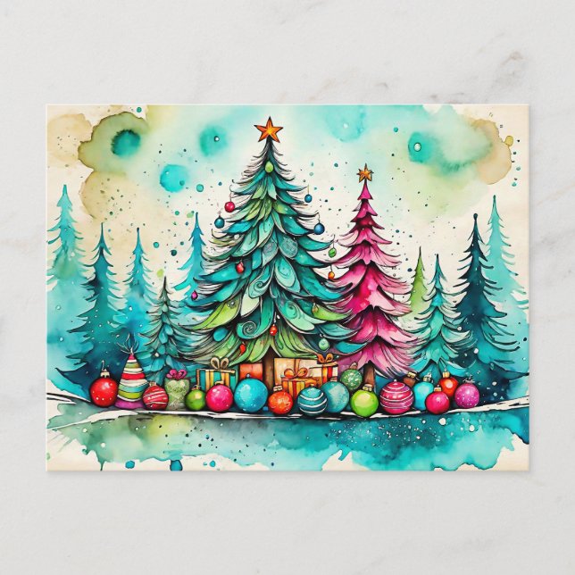 Cartão Postal Tenham Um Feliz Natal A Todos (Frente)