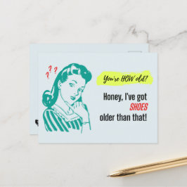 Cartão Postal Tenho Calçados mais velhos que isso! Aniversário