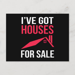 Cartão Postal Tenho Casas para vender Gráficos Imobiliários Engr