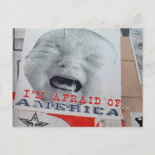 Cartão Postal Tenho medo da América