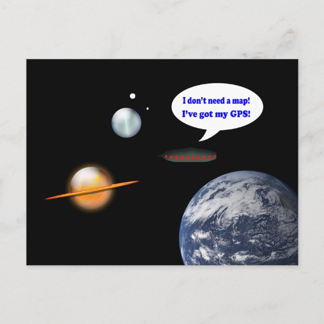 Cartão Postal Tenho meu GPS (Frente)