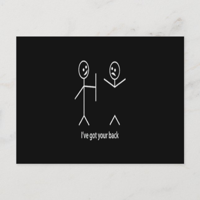 Cartão Postal Tenho o teu palito Figura Gráfico Amizade.pn (Frente)