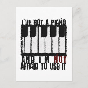 Cartão Postal Tenho um Piano