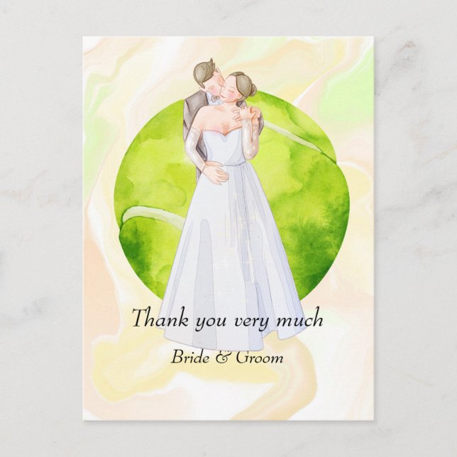 Cartão Postal Tênis Bride e noiva na Tênis Ball para Casamento (Frente)