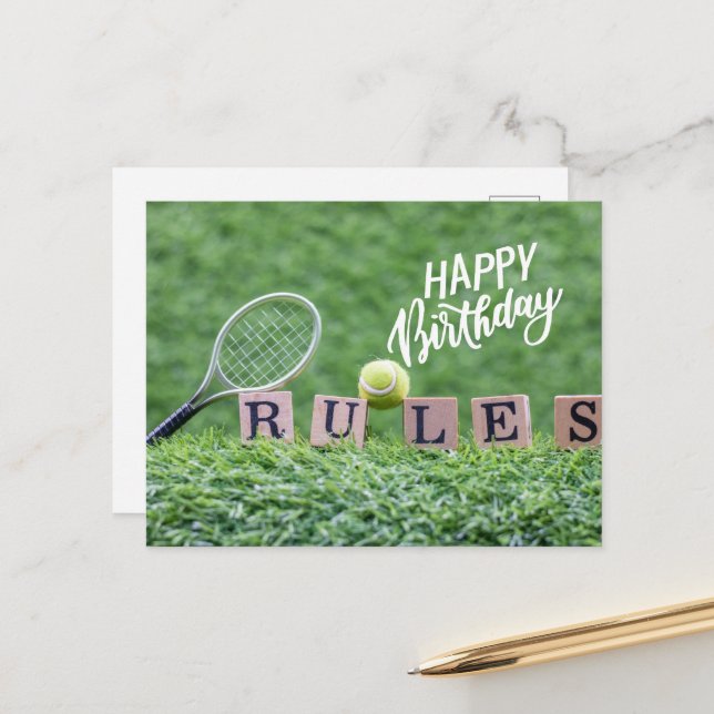 Cartão Postal Tênis com Feliz Aniversário com amor (Frente/Verso In Situ)