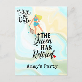 Cartão Postal Tênis de Parte de Aposentação Salvar Data