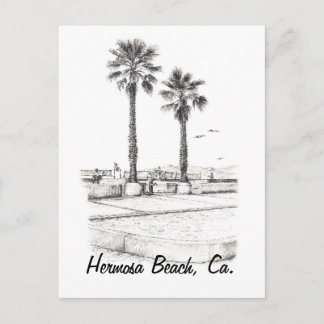 Cartão Postal Tênis de praia, praia de Hermosa, Ca.