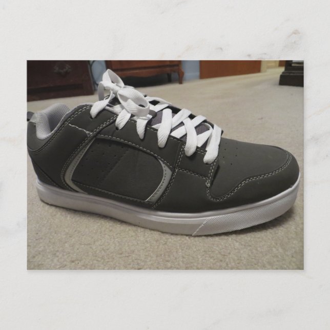 Cartão Postal Tênis de Skate Cinza (Frente)