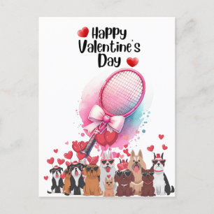 Cartão Postal TÊNIS Dia de os namorados para Jogador com Amor