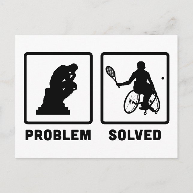 Cartão Postal Tênis em cadeira de rodas (Frente)