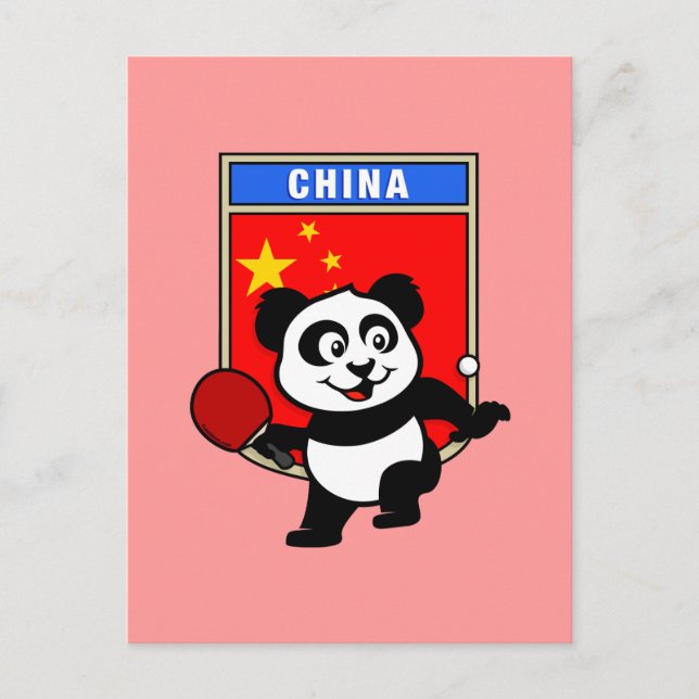 Cartão Postal Tênis Mesa da China (Frente)