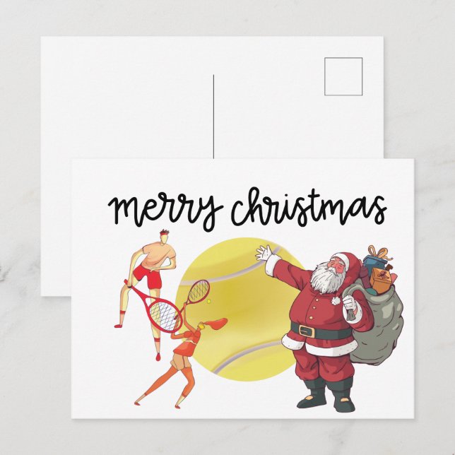 Cartão Postal Tênis Natal com Papai Noel (Frente/Verso)