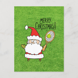 Cartão Postal Tênis Natal com Papai Noel jogando bola Ca