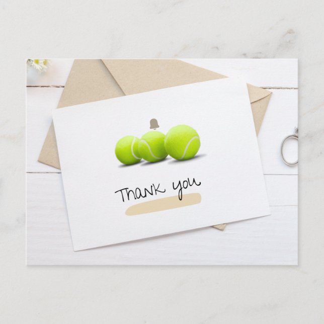 Cartão Postal Tênis Obrigado com tênis a branco (Frente)