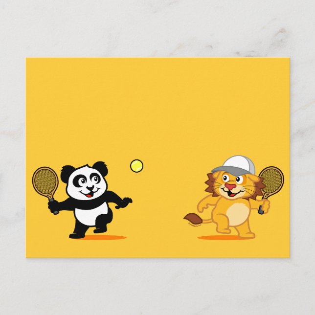 Cartão Postal Tênis Panda e Leão (Frente)