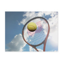 Tênis Racket e Ball no Cartão-Postal de Ar