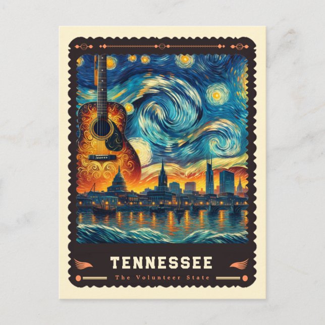 Cartão Postal Tennessee | Vincent Van Gogh inspirado (Frente)