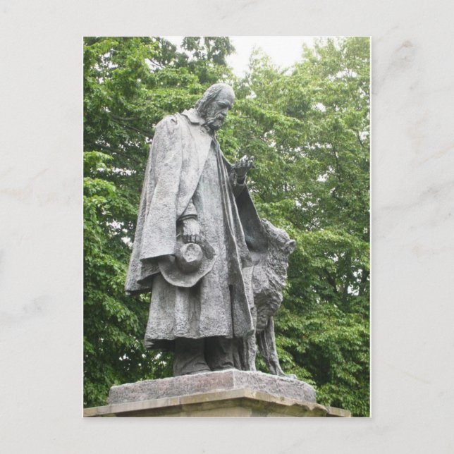 Cartão Postal Tennyson e seu cachorro (Frente)