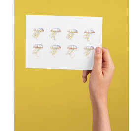 Cartão Postal Tentáculos Sunset: Arte Costeira de Aquarela