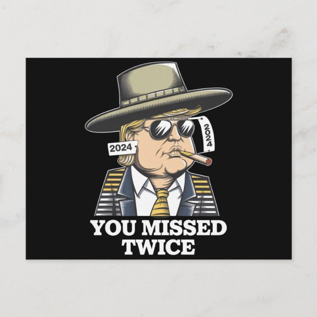 Cartão Postal Tentativa de assassinato de Trump Trump 2024 Você  (Frente)