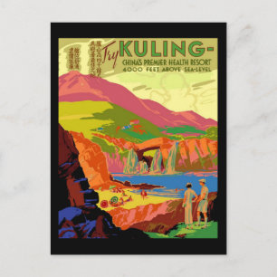 Cartão Postal Tente Kuling, o principal recurso de saúde da Chin