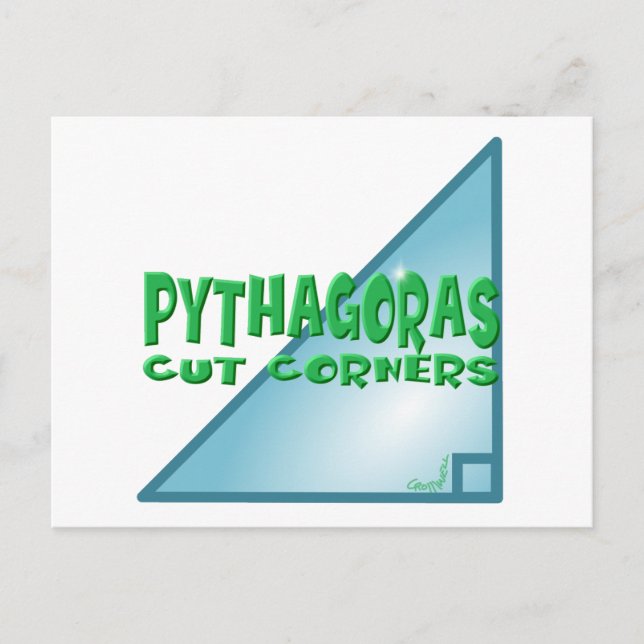 Cartão Postal Teorema de Pythagorean (Frente)