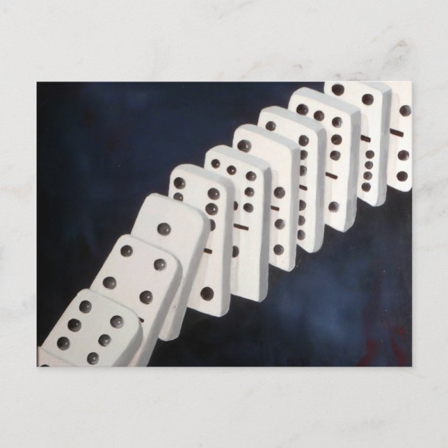 Cartão Postal Teoria do dominó (Frente)