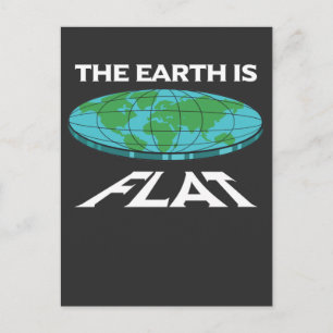 Cartão Postal Teórico da conspiração da Terra Plana Ciência Plan