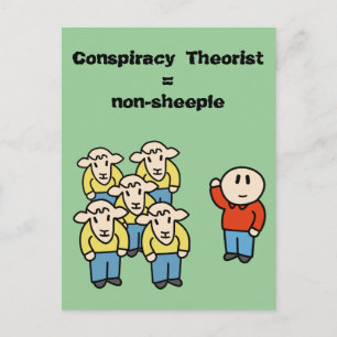 Cartão Postal Teórico da Conspiração = não-sheeple
