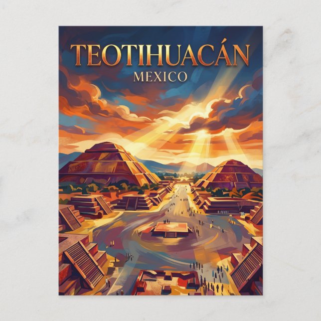 Cartão Postal Teotihuacán México (Frente)