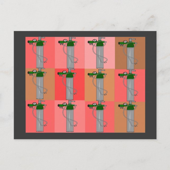 Cartão Postal Terapeuta Respiratório Presentes Pink Popart (Frente)