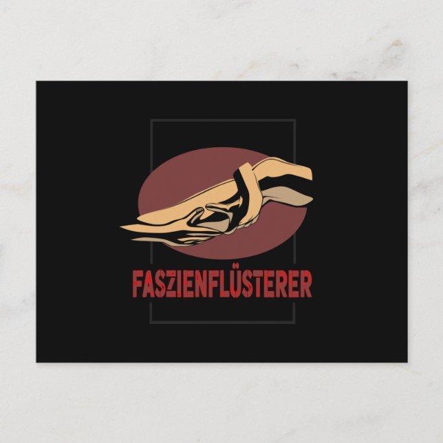 Cartão Postal Terapêutica de Massagem de Faszienflusterer (Frente)