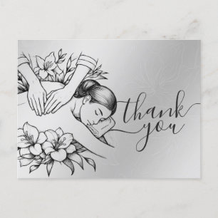 Cartão Postal Terapêutica de Massagem Terapia Mãos Energia Spa B