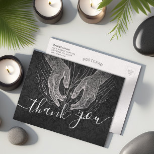 Cartão Postal Terapêutica de Massagem Terapia Mãos Energia Spa B