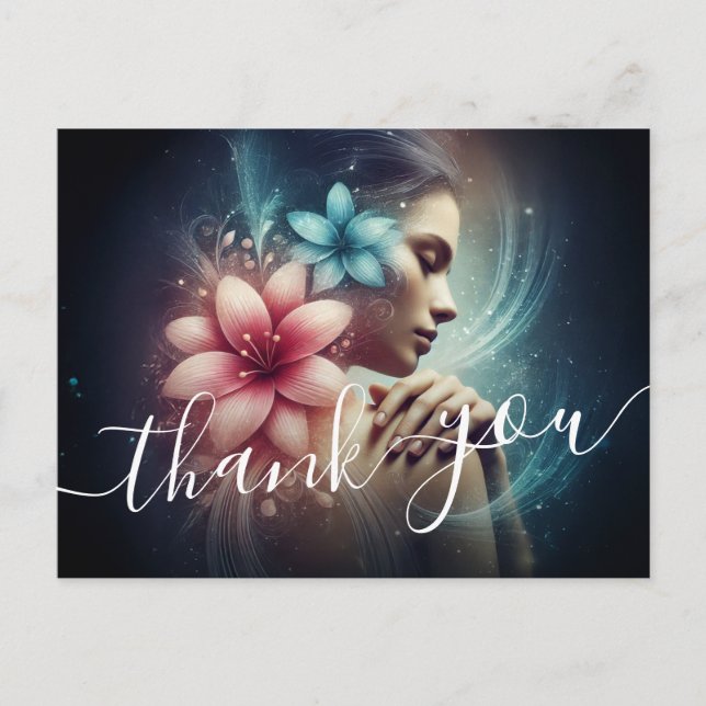 Cartão Postal Terapêutica de Massagem Terapia Mãos Energia Spa B (Frente)