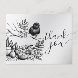 Cartão Postal Terapêutica de Massagem Terapia Mãos Energia Spa B