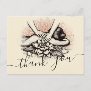 Cartão Postal Terapêutica de Massagem Terapia Mãos Energia Spa B