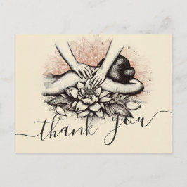 Cartão Postal Terapêutica de Massagem Terapia Mãos Energia Spa B