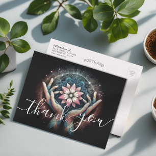 Cartão Postal Terapia de Massagem Mãos de Cura Spa de Energia Be