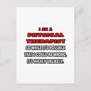 Cartão Postal Terapista Físico Engraçado. Muito improvável