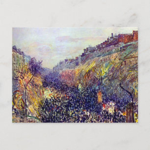 Cartão Postal Terça-feira no Carnaval, Boulevard Montmartre, em 