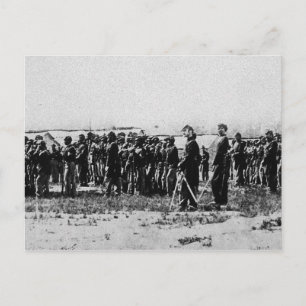 Cartão Postal Terceiro Regimento Tropas Coloridas na Guerra Civi