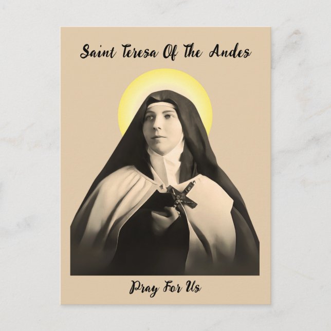 Cartão Postal TERESA santo DOS ANDES (Frente)